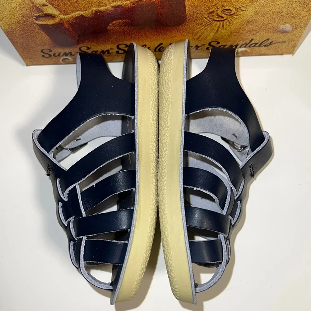 AUTH NIB Salt Water Sandal by Hoy Shoes Sun-San - Sailors NAVY
